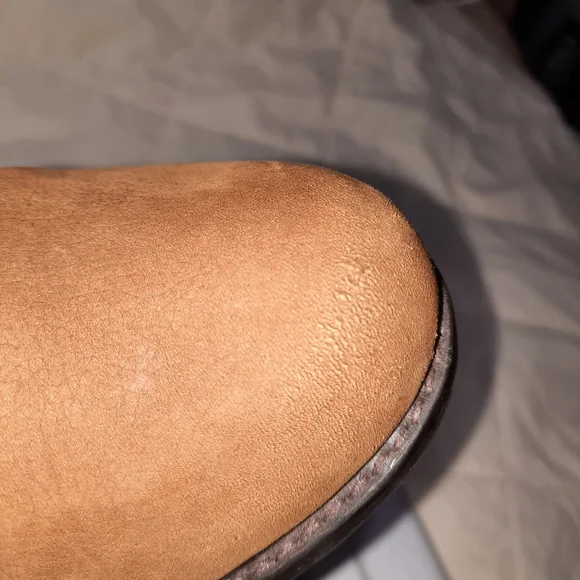 STUART WEITZMAN Thigh-High Boot Suede Leather OTK Cognac Walnut Brown Low Heel 7 - Picture 15 of 16